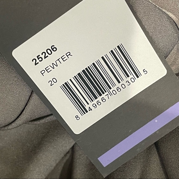 La Femme Surplice Off The Shoulder Column Gown in “Pewter”, Size 8 & 20 NWT - Picture 10 of 12